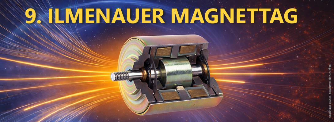 Header Banner für die Konferenz: 9. Ilmenauer Magnettag. Diese geht vom 17. März 2026 bis 18. März 2026.