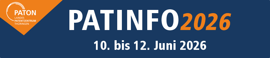 Header Banner für die Konferenz: PATINFO2026. Diese geht vom 10. Juni 2026 bis 12. Juni 2026.